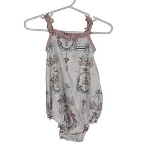 DoMiaMia Pink Ballerina Ruffle Sleeveless Bodysuit Baby 6 Months Girl 66/40